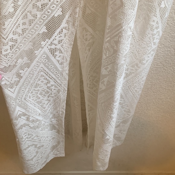 NWT cream long lace dress size medium - Picture 8 of 8